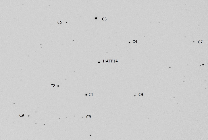 Mapka - HAT-P-14, JD 2456332.92015