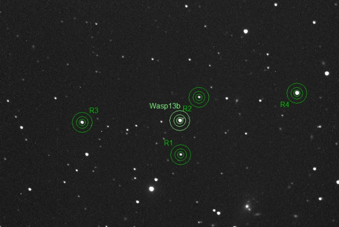 Mapka - WASP-13, JD 2456746.39045