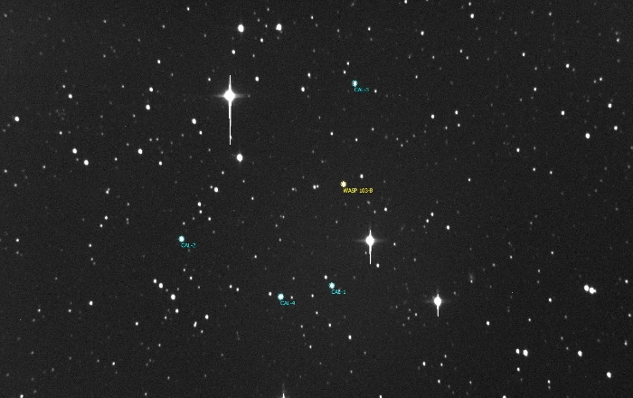 Mapka - WASP-103, JD 2457180.52674