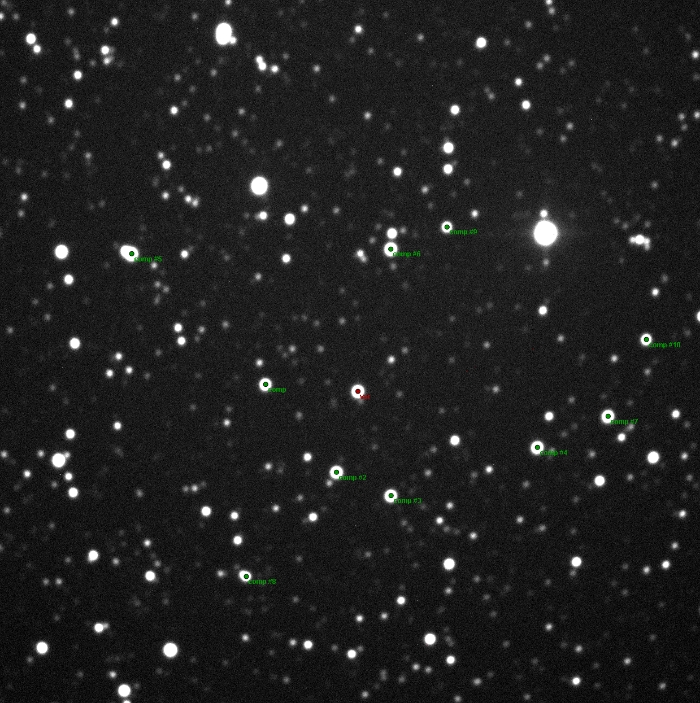Mapka - WASP-2, JD 2457284.35030