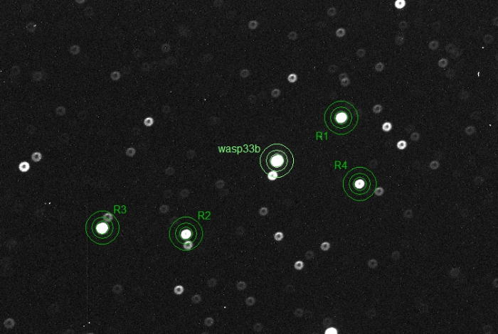 Mapka - WASP-33, JD 2457327.47431