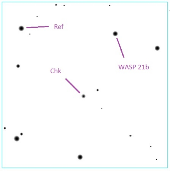 Mapka - WASP-21, JD 2457310.57109