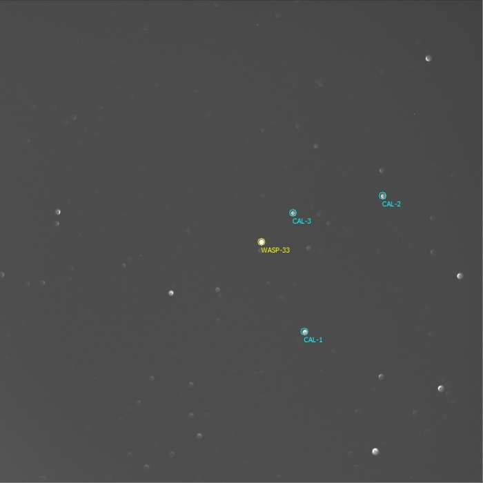 Mapka - WASP-33, JD 2457643.43009
