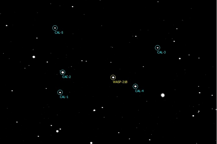 Mapka - WASP-21, JD 2457643.32167