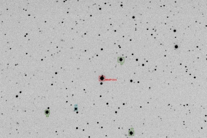 Mapka - WASP-33, JD 2457665.39134