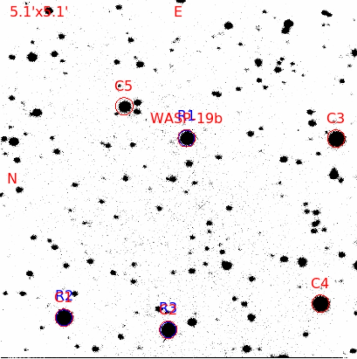 Mapka - WASP-19, JD 2457724.76613