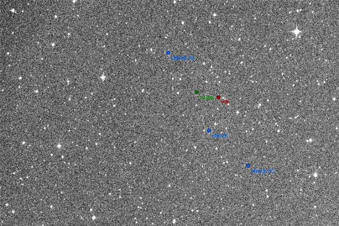 Mapka - BE Dra, JD 2455804.30499