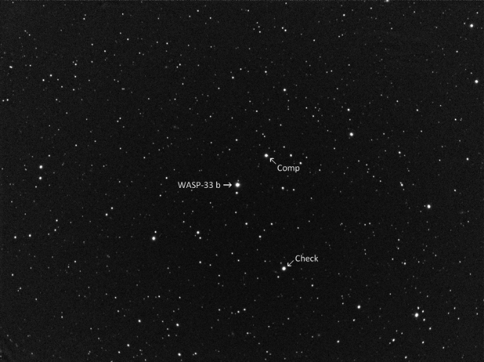 Mapka - WASP-33, JD 2458109.43440