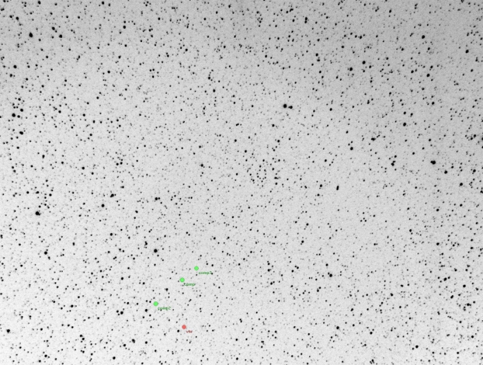 Mapka - CoRoT-2, JD 2458300.36934