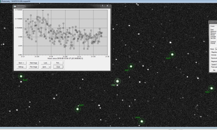 Mapka - WASP-33, JD 2458342.41130