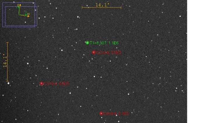 Mapka - WASP-33, JD 2458425.33738