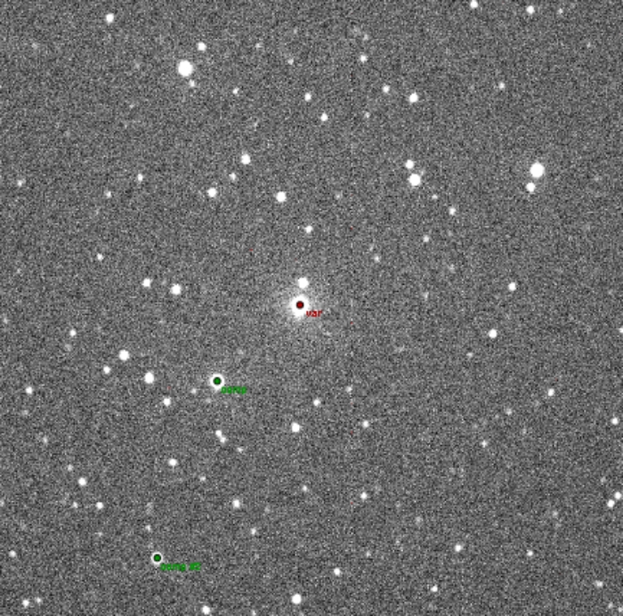 Mapka - WASP-33, JD 2458464.41230