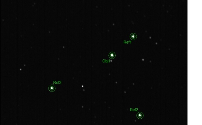 Mapka - WASP-33, JD 2458463.18400