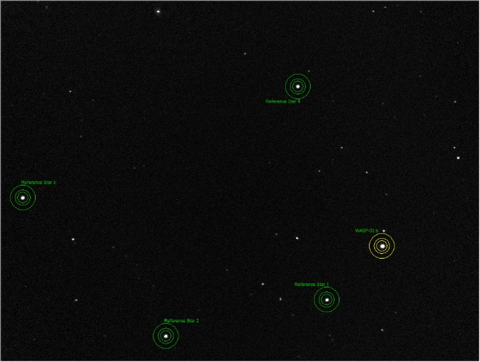 Mapka - WASP-33, JD 2458530.28900
