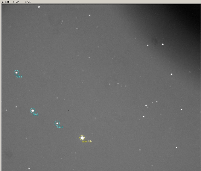 Mapka - WASP-14, JD 2458991.39910
