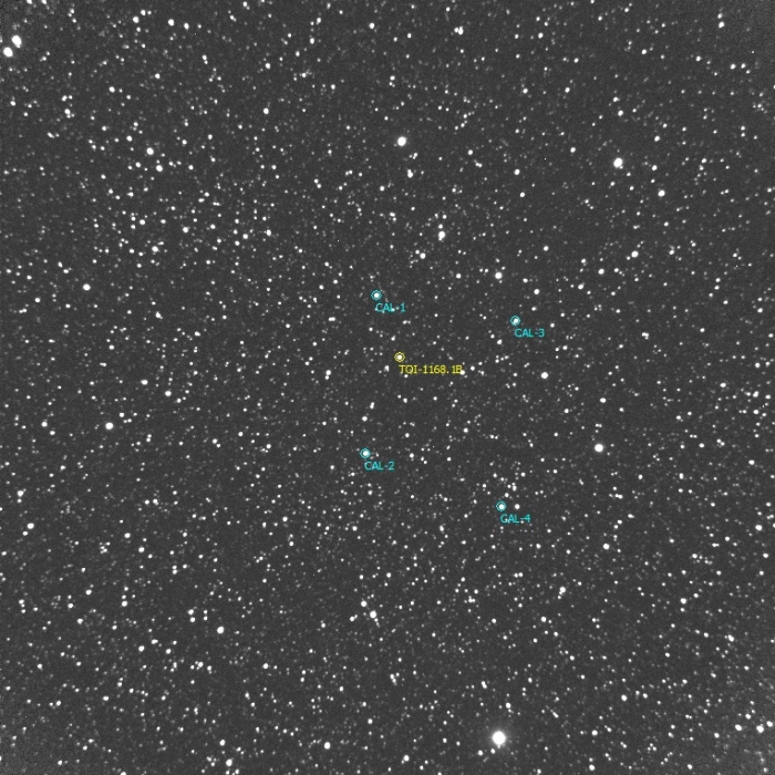 Mapka - TOI 1168, JD 2459086.35073