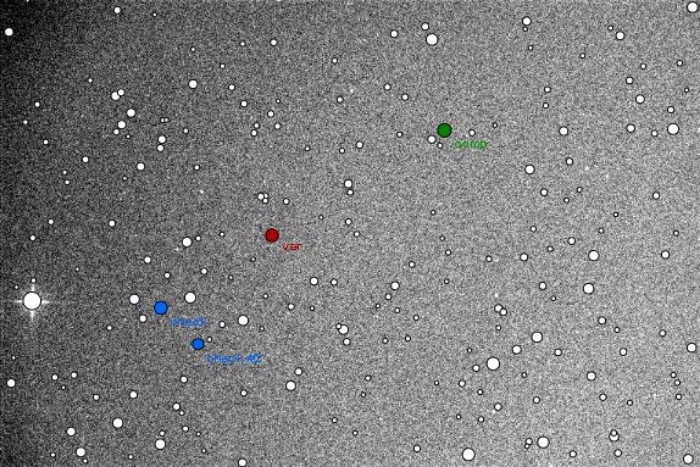 Mapka - V0527 And, JD 2455816.50643