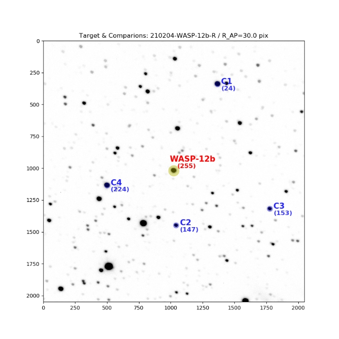 Mapka - WASP-12, JD 2459250.06055