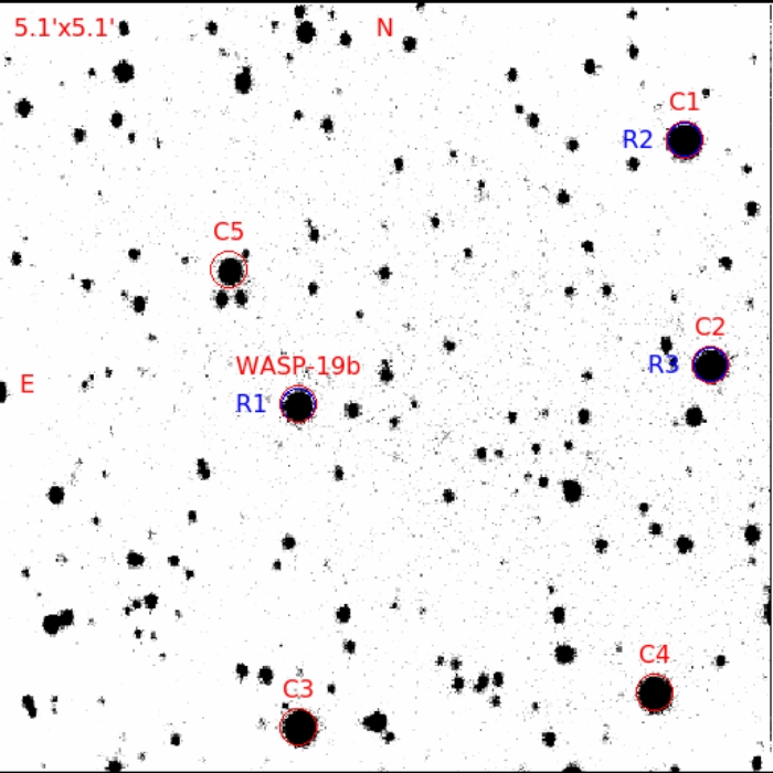 Mapka - WASP-19, JD 2459551.72633