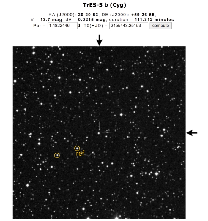 Mapka - TrES-5, JD 2459568.29300