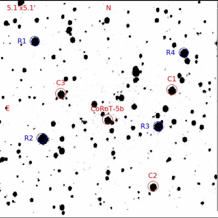 Mapka - CoRoT-5, JD 2459988.64932