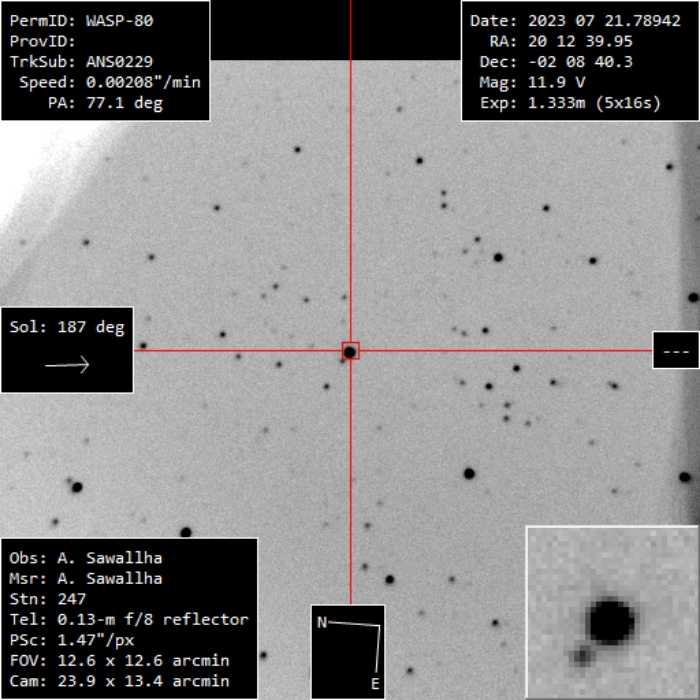 Mapka - WASP-80, JD 2460147.29071