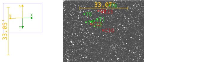 Mapka - CoRoT-2, JD 2460163.67840