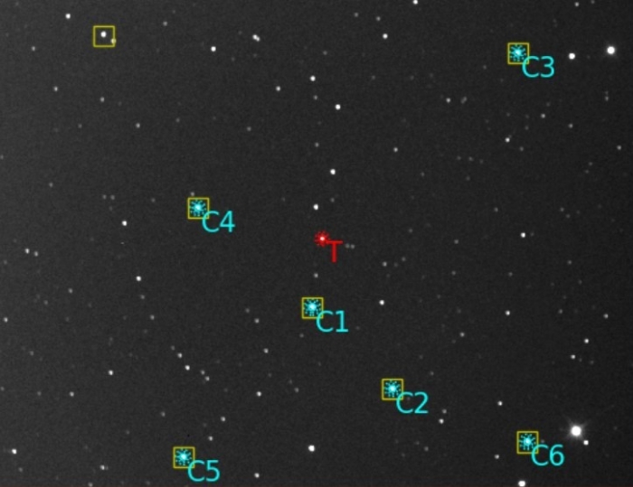 Mapka - TOI-2154, JD 2460173.30769