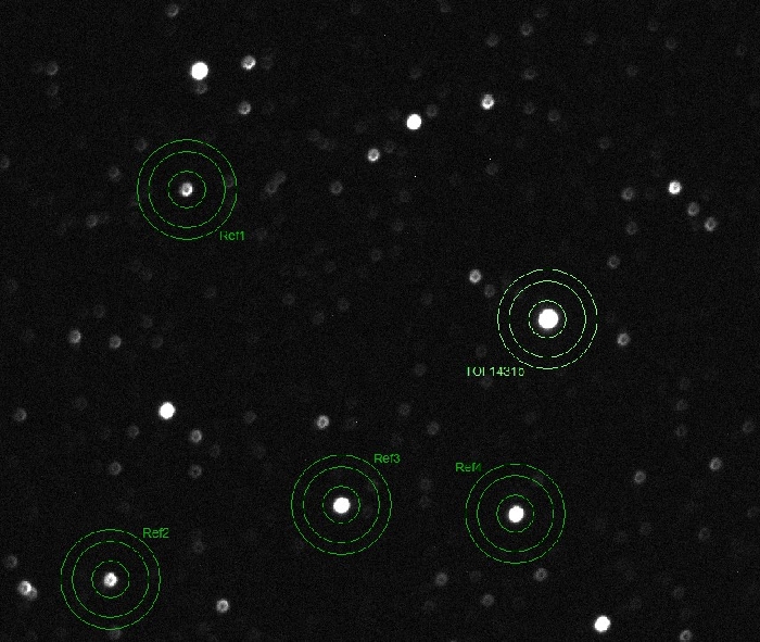 Mapka - TOI-1431, JD 2460183.49358