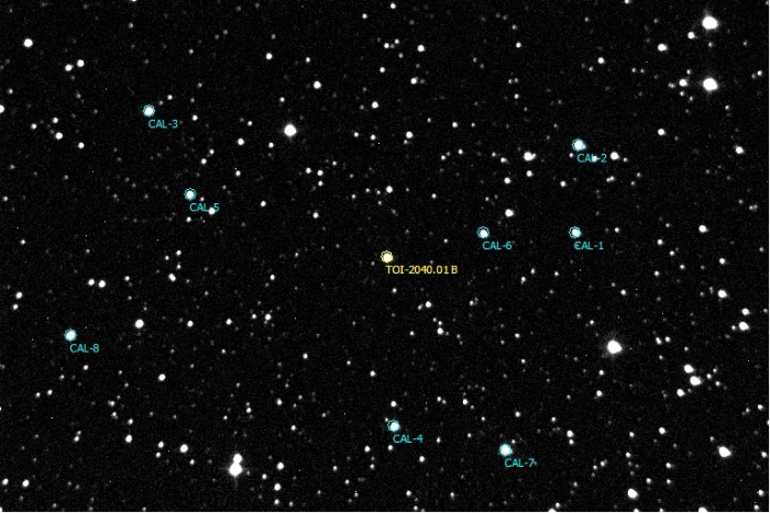 Mapka - TOI 2040.01, JD 2460211.30803