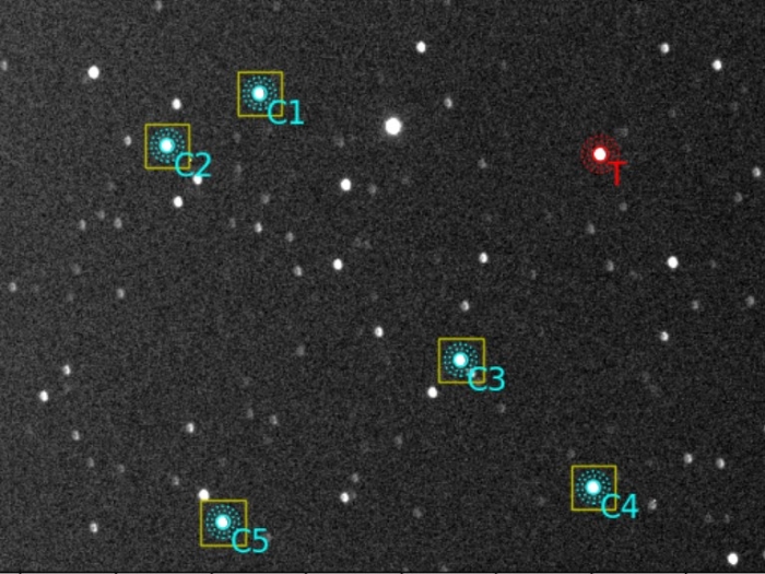 Mapka - TOI-1259 A, JD 2460213.44972