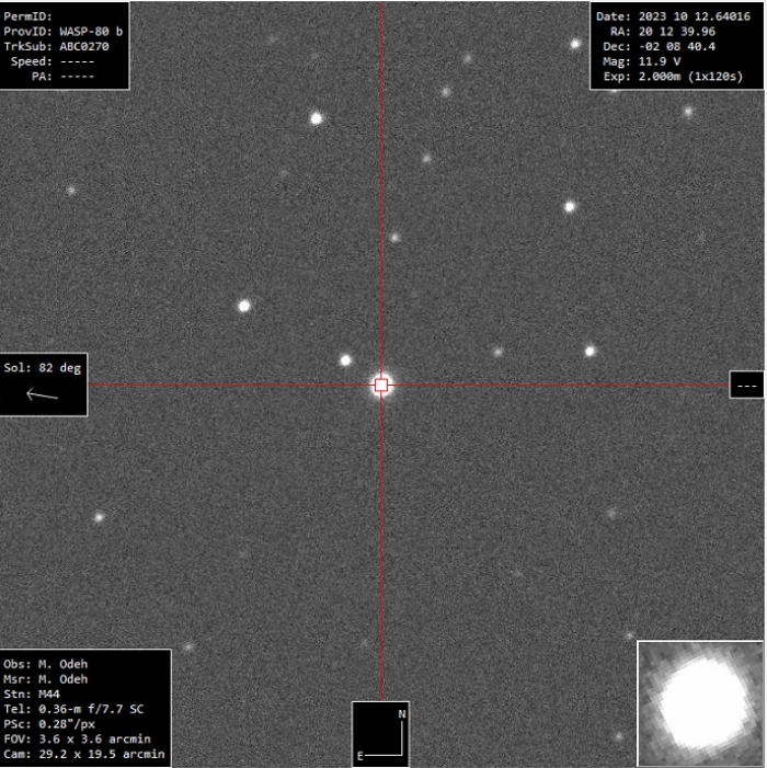 Mapka - WASP-80, JD 2460230.12367