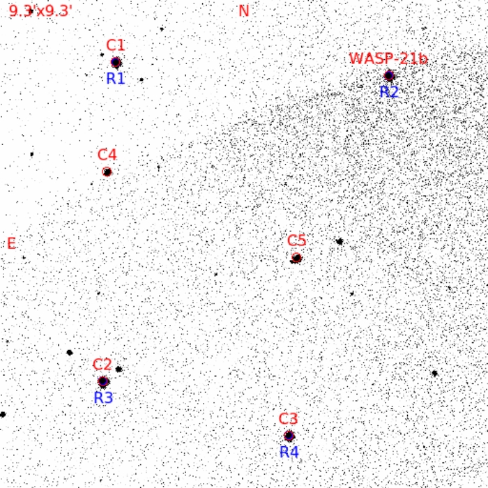 Mapka - WASP-21, JD 2460232.58333