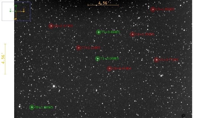 Mapka - TOI 1397.01, JD 2460232.29969