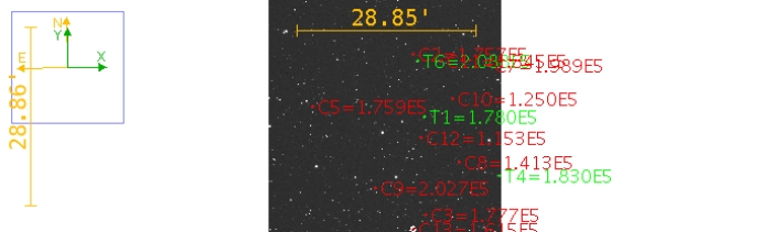 Mapka - TOI-4145 A, JD 2460251.44257