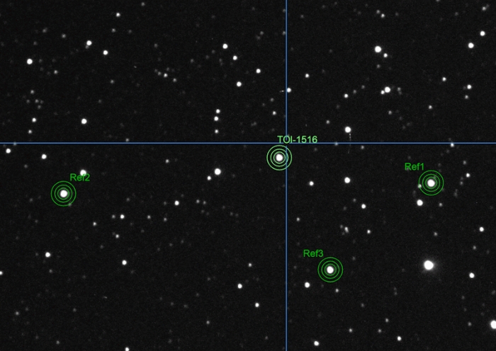 Mapka - TOI-1516, JD 2460274.29860