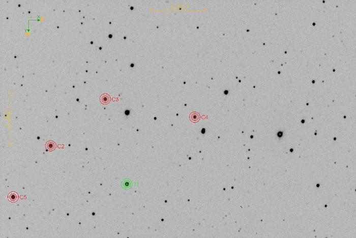 Mapka - TOI-1259 A, JD 2460220.40405