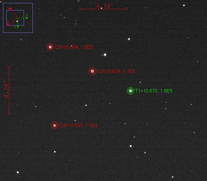 Mapka - GJ 436, JD 2460356.39370