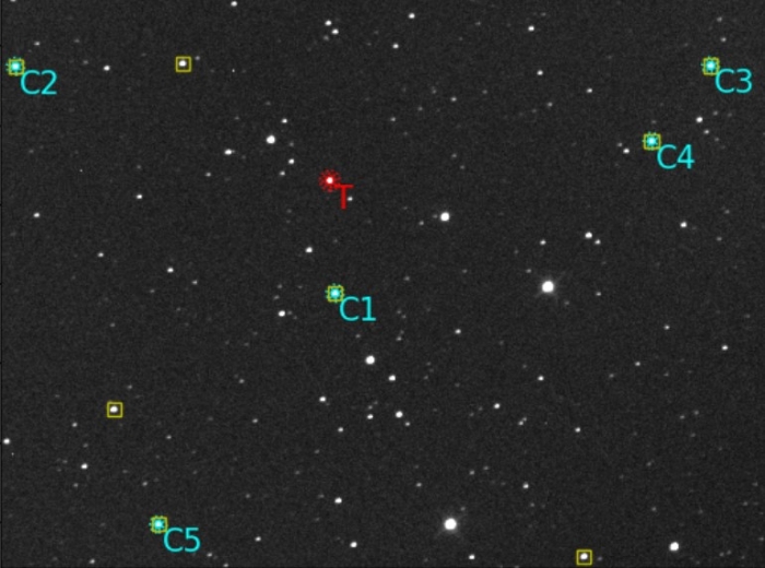 Mapka - TOI-4145 A, JD 2460361.23795