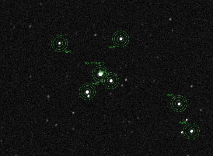 Mapka - TOI 1131.01, JD 2460407.51096