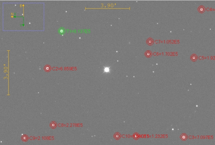 Mapka - TOI-1194, JD 2460429.37559