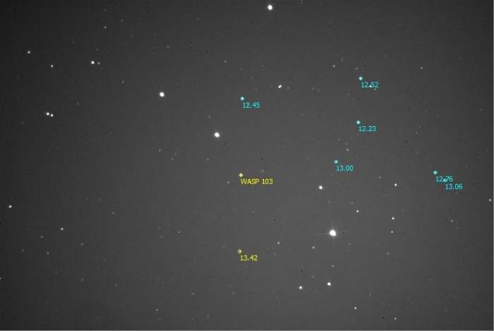 Mapka - WASP-103, JD 2460499.48462