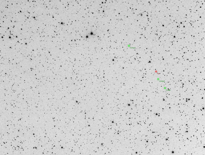 Mapka - TOI-3540 A, JD 2460522.40262