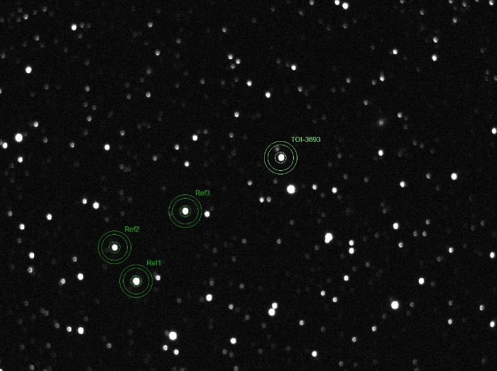 Mapka - TOI-3693, JD 2460533.40427