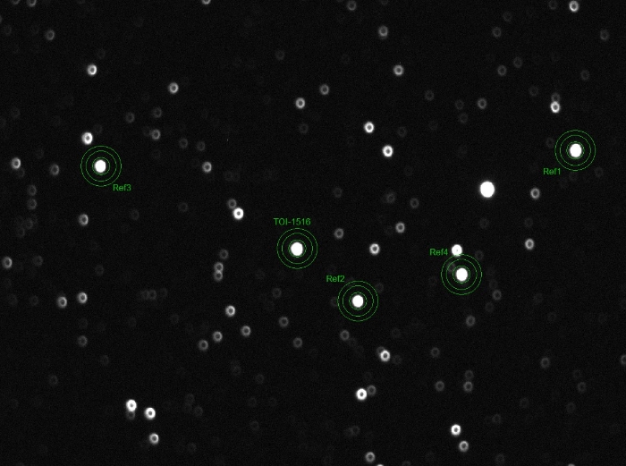 Mapka - TOI-1516, JD 2460535.48138
