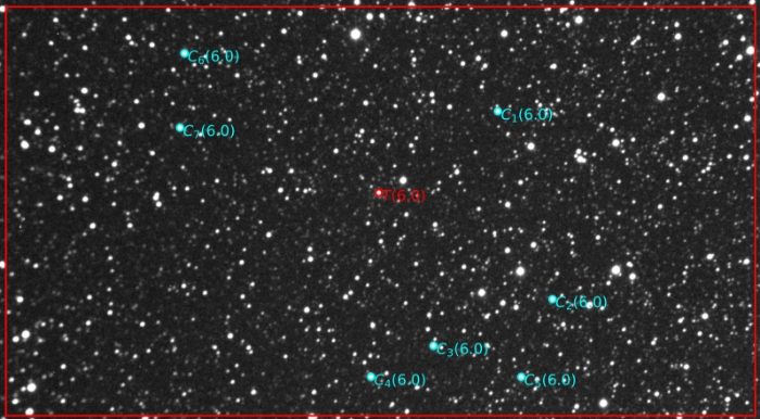 Mapka - CoRoT-2, JD 2460545.35431