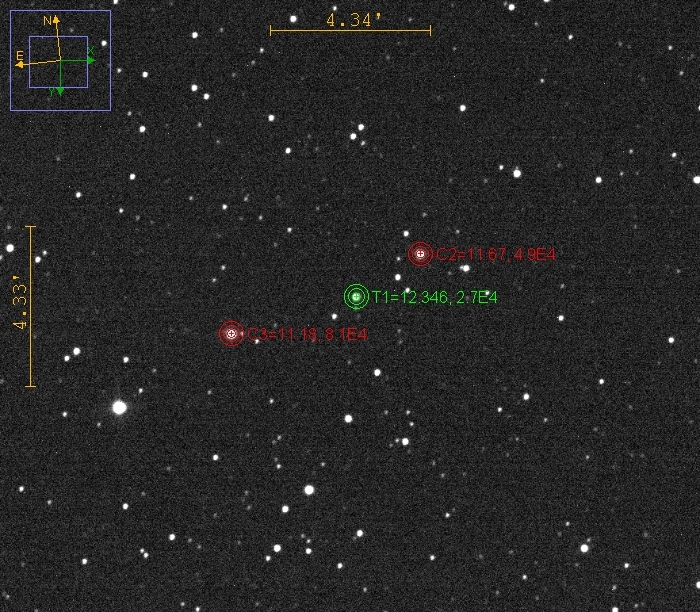 Mapka - TOI-4145 A, JD 2460548.34939