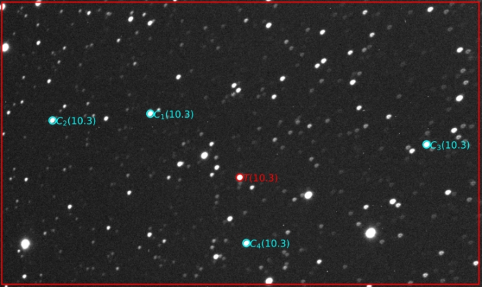 Mapka - TOI-4145 A, JD 2460548.33303