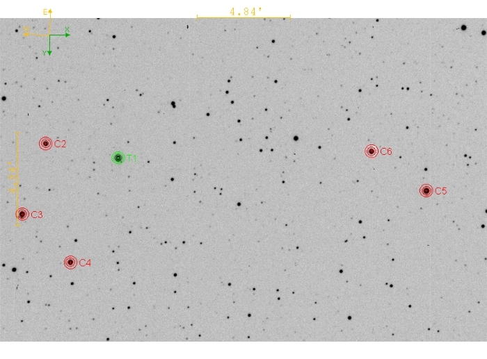 Mapka - TOI-1518, JD 2460535.43557