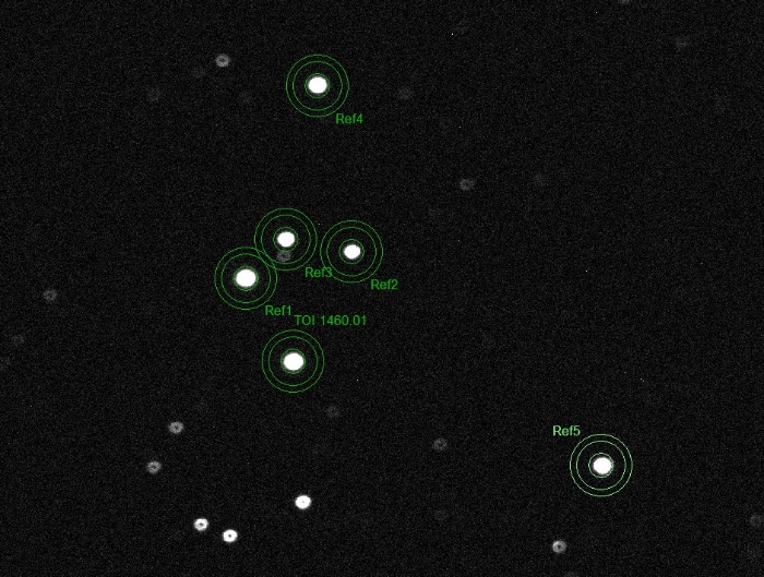 Mapka - TOI 1460.01, JD 2460585.31940